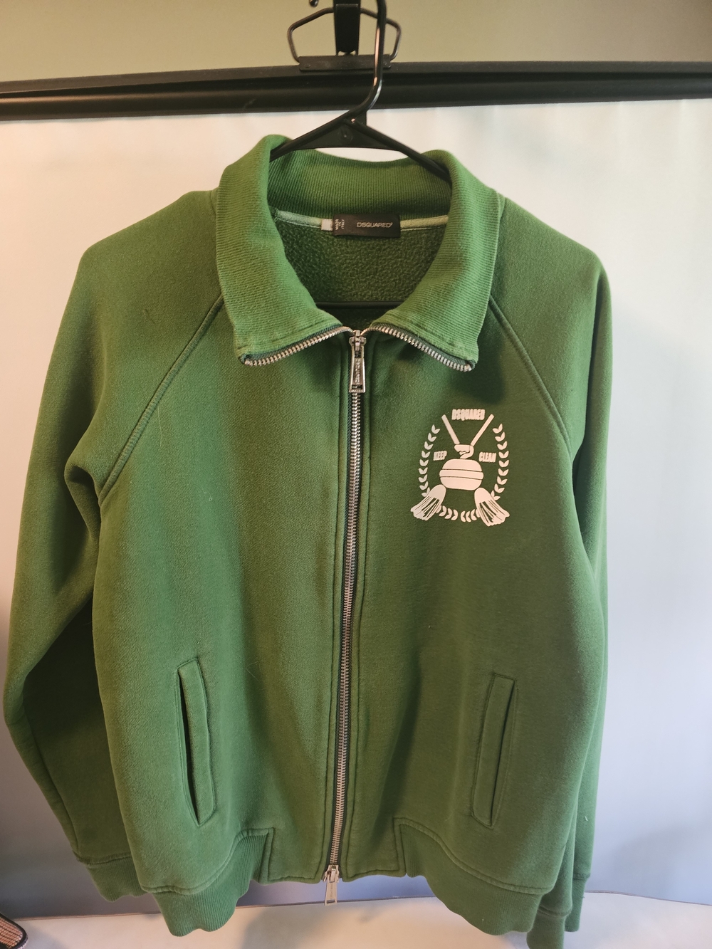 Dsquared2 Green Zip-Front Men's Jacket